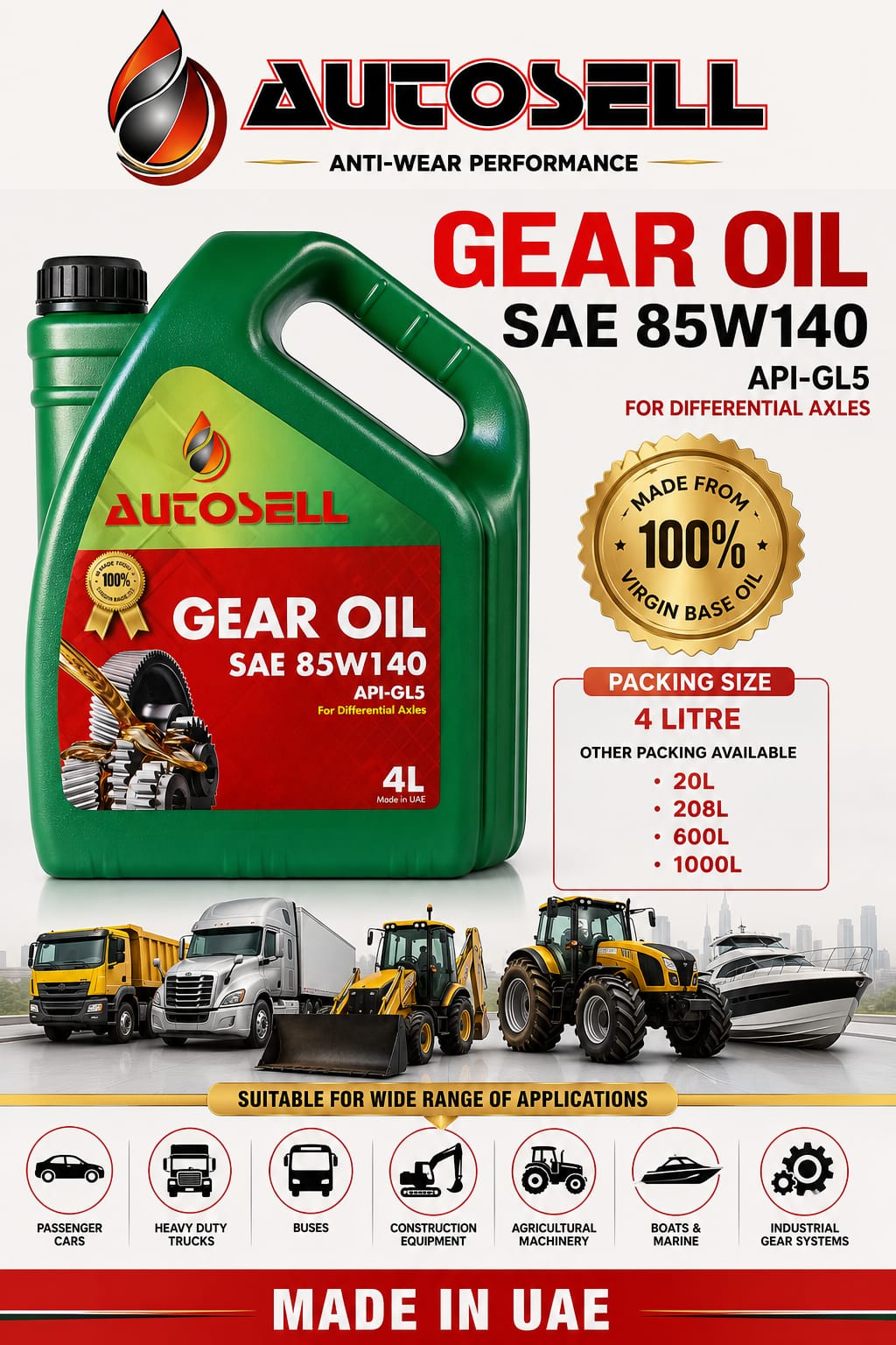 GEAR OIL 85W140-4L