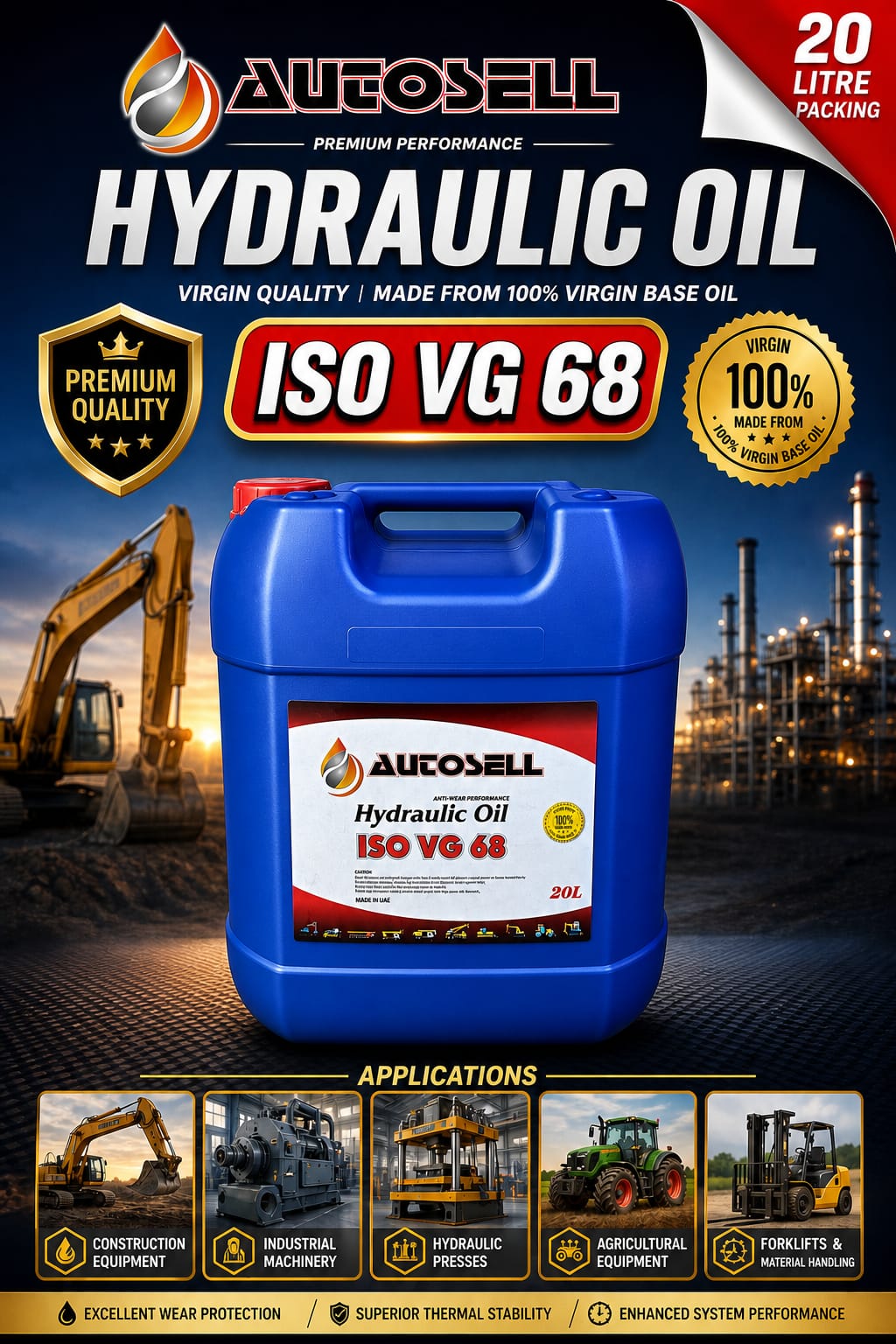 Hydraulic Oil 68 (20 Litres)