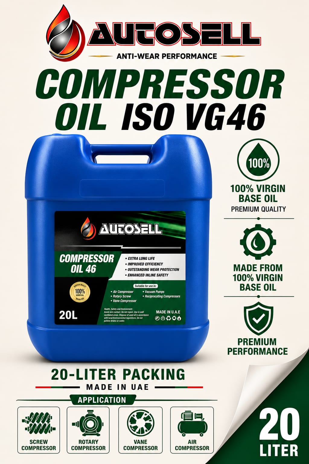 COMPRESSOR OIL ISO VG46-20L